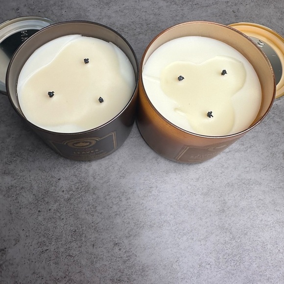 Bath and Body Works White Barn Fall Candle Duo-Burned Once Each - Picture 3 of 5